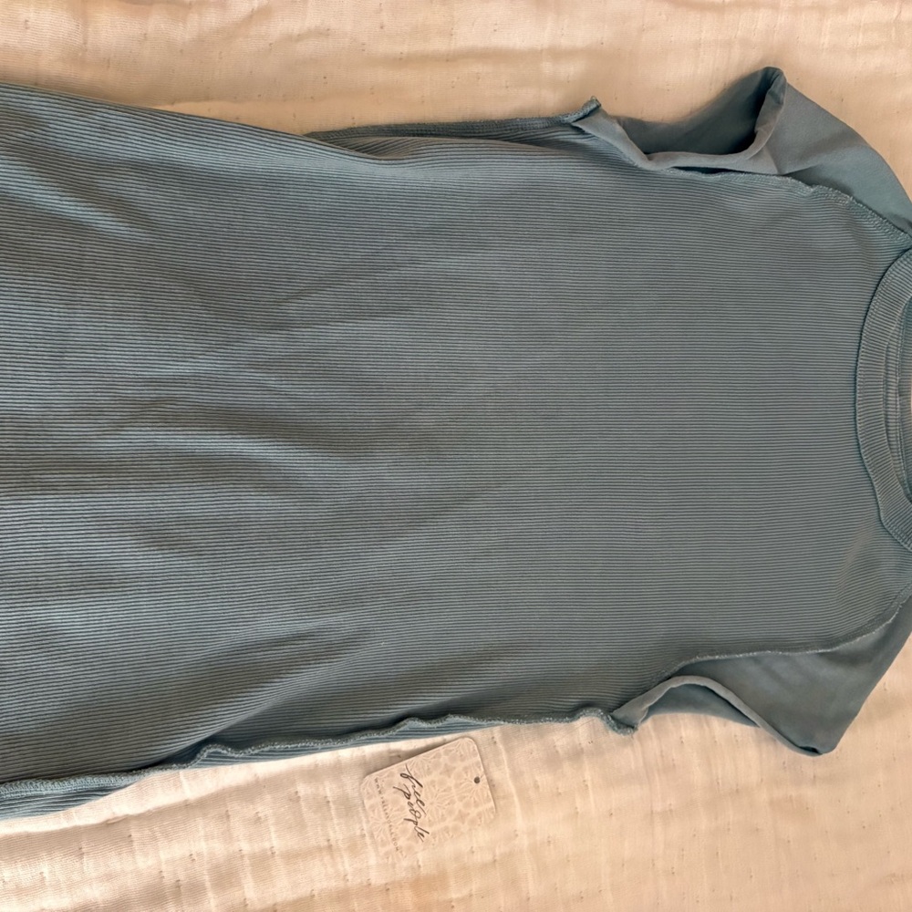blue free people shirt